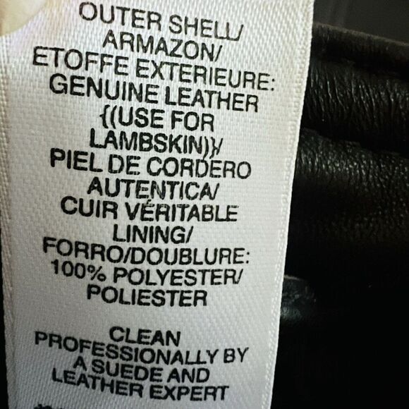 Vintage Liz Claiborne Espresso Brown Genuine Lambskin Leather Soft Biker Vest -M - Picture 9 of 9